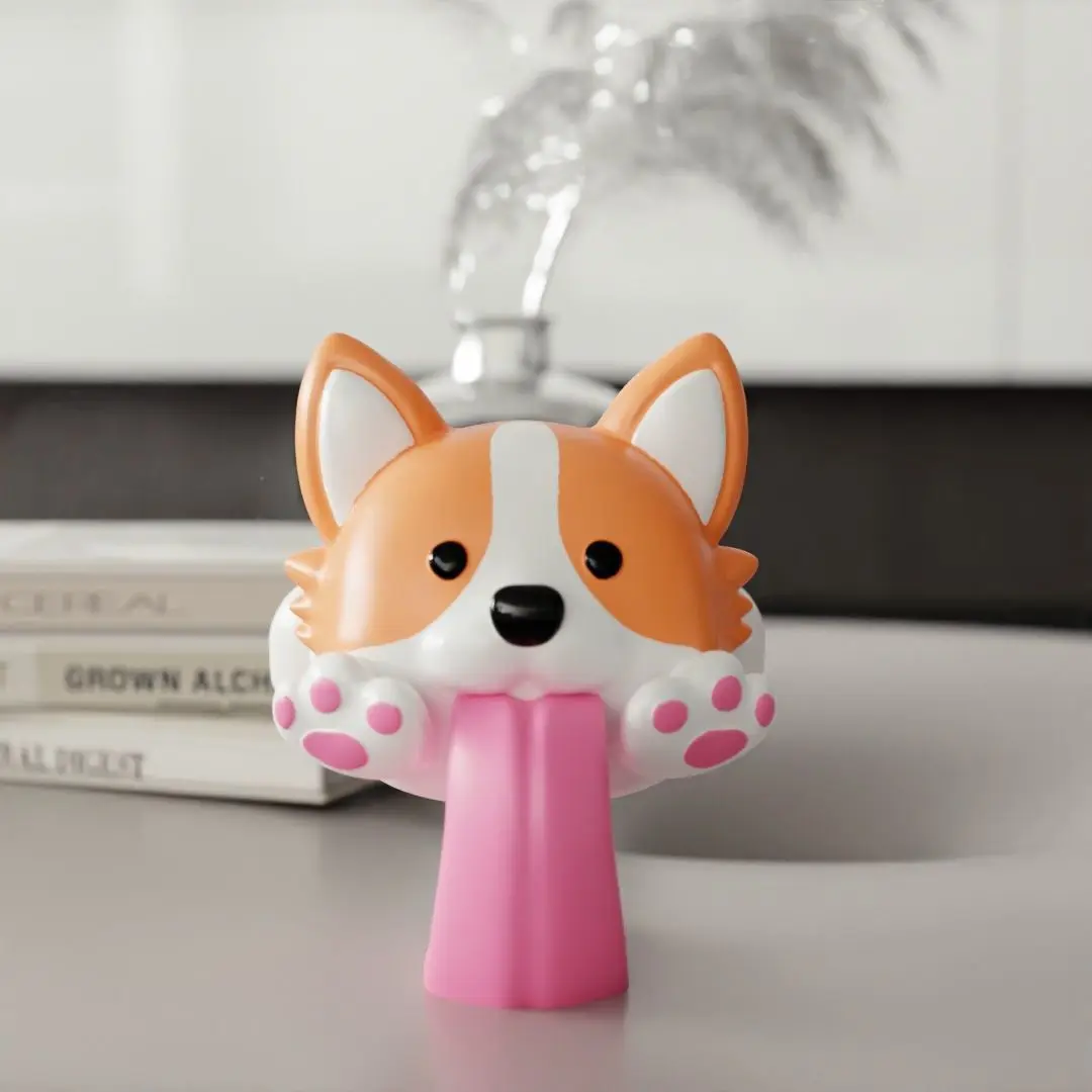 Creative Cartoon Suspended Corgi Statue Kawaii Resin Big Tongue Suspended Dog Sculpture Figuriens Desktop Ornaments Home Decor