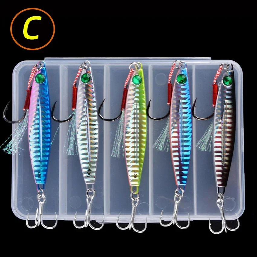 5-Piece Metal Jig Lure Set, 7g–40g product image