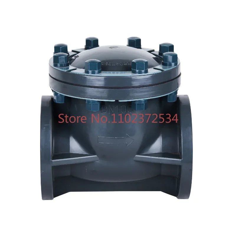 

UPVC flange integral swing check valve plastic PVC-U flange all-plastic corrosion-resistant chemical check valve