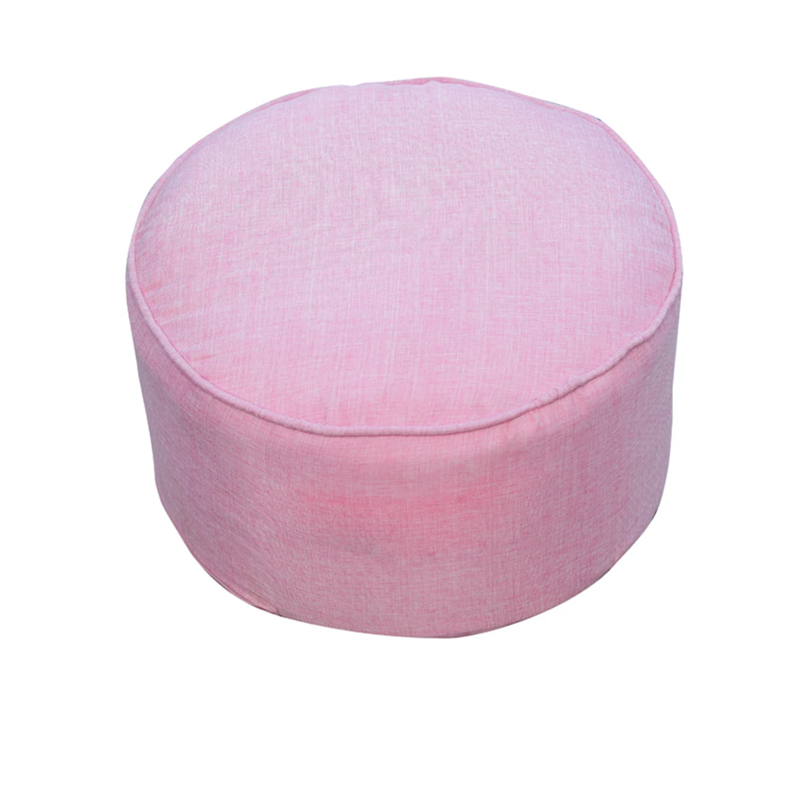 

Pull-Tab Bedroom Linen Bean Bag Sofa Stool Round Ottoman Home Decor Shoe Changing Detachable Modern Solid Living Room Minimalist