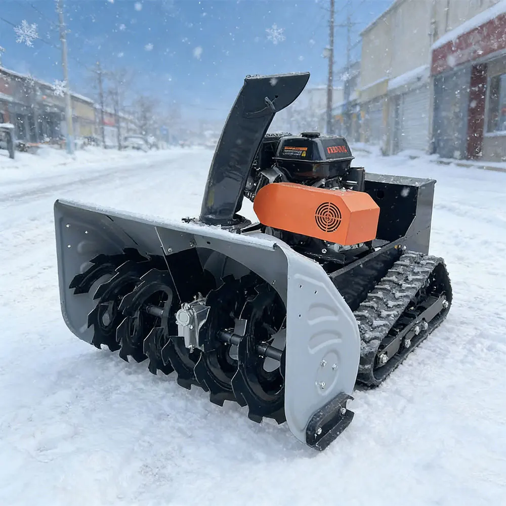 Woer Self Propelled Remote Control Snow Blower Cordless Brushless Powerful Autonomous Robot Tracks Diesel for House Low Energy