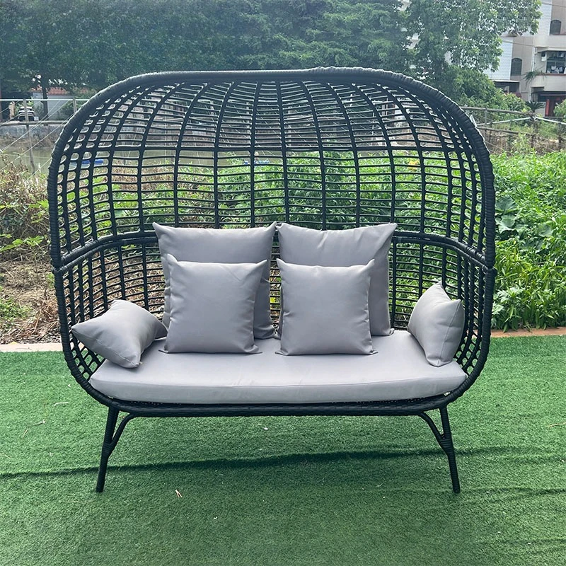 

balcony leisure bird's nest sofa Internet celebrity hanging basket combination rattan chair furniture floor open-air courtyard
