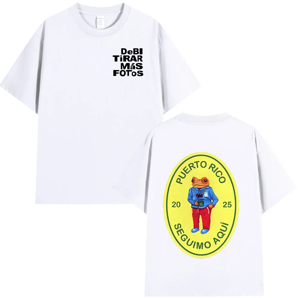 Bad Bunny DTMF Debi Tirar Mas Fotos 2025 New Album T Shirts Men Women Clothing Cotton Oversized T-shirts Hip Hop Fashion T-shirt image 2
