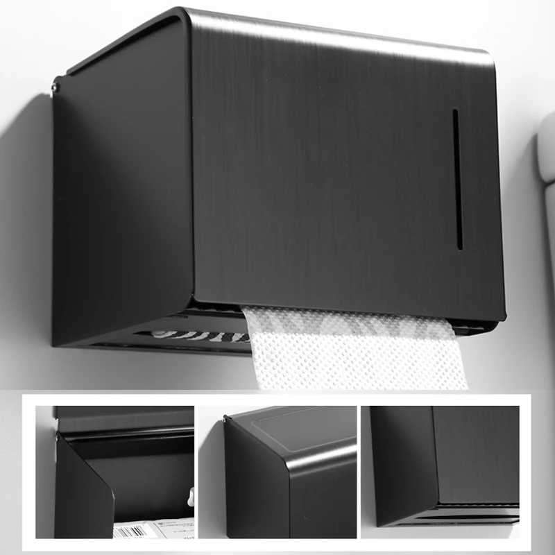 YUNJIEYA Wc Papier Box Lagerung Bad Tissue Box Rack Wc Papier Rolle Regal Halter Wand-Montiert Halter Bathaccessories