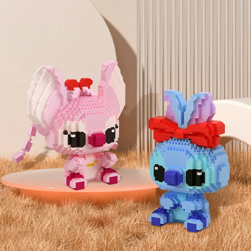 Stitch Figure Mini Blocks Anime Collection Cartoon DIY Building Bricks Toys Brinquedos for Birthday Gift Girls Present Valentine