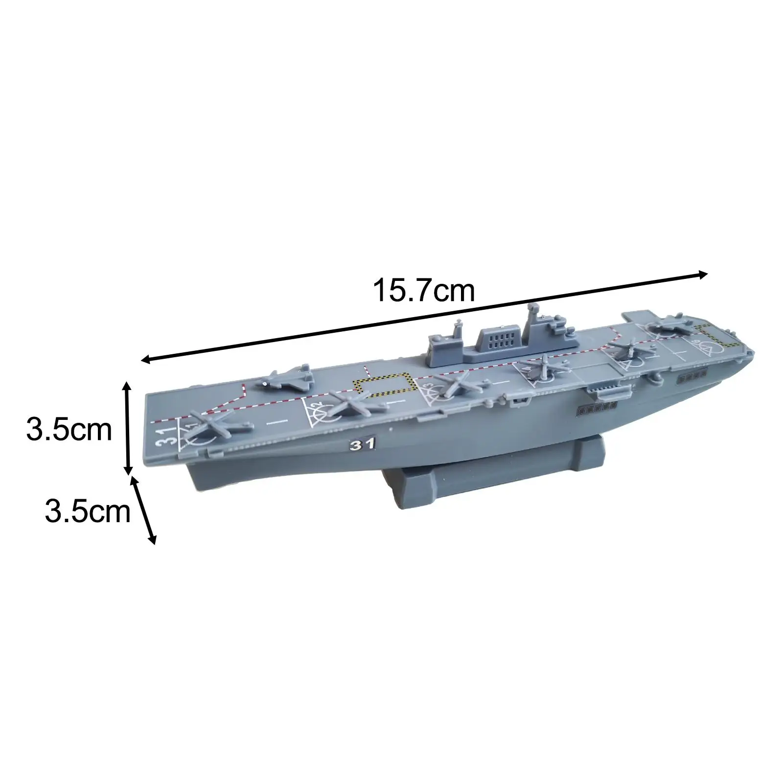 Aircraft Carrier Model Tabletop Decor Educational Toys Gifts 3D Model Building Kits for Boys Adults Kids Display Collection