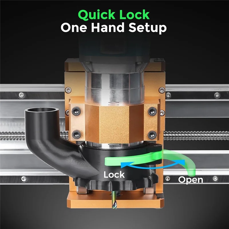 ABFI Dust Shoe 65Mm& 69Mm For CNC Router Machine, For Dual Brush Lengths, Hose Diameter 38Mm(1.5 Inch)
