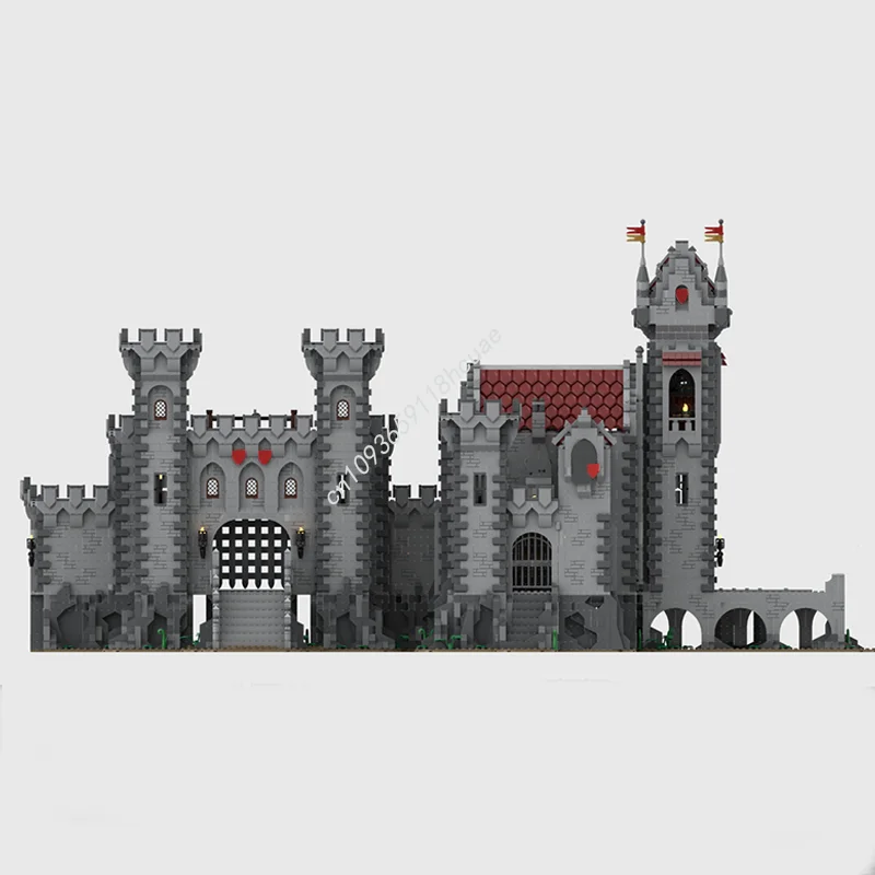 10007 elementów MOC Zamek Czerwonych Lewów II Model Zamku Klocki Zabawki Prezent na Boże Narodzenie Architektura Składanie DIY Edukacja Klocki