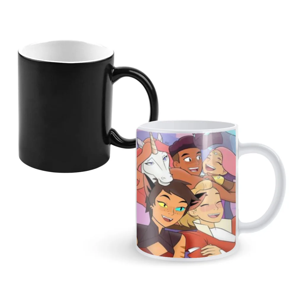 

She-Ra and The Princesses of Power Creativity Change Color Chang mug Ceramic mug Hot Coffee Cup Breakfast Cup mug Friend Gift
