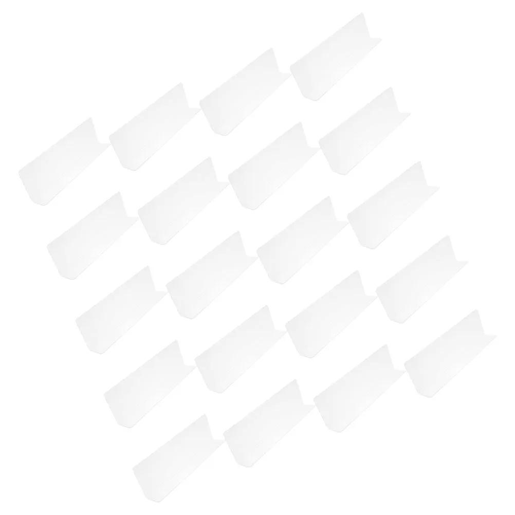 

20 Pcs PVC Transparent L Shaped Shelf Dividers Clear Closet Organizers Sturdy Wardrobe Separators Dresser