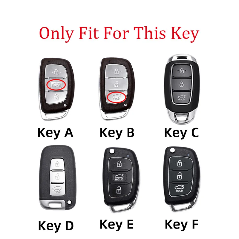 For Hyundai Palisade Limited 2020 Palisade SEL 2023 Elantra Sel Elantra Santa Fe Veloster Zinc Alloy Car Key Case Cover