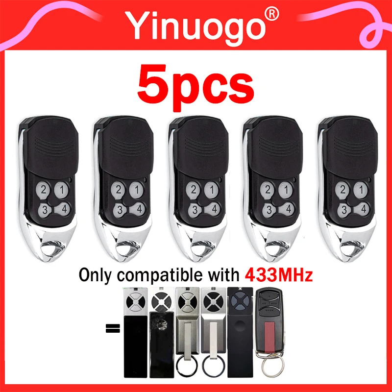 

1-20pcs 433MHz Garage Door Opener For TX2REV TX4RUNI TX4UNIF TX2EV TX4UNI TX4UNIS Garage Door Remote Control Gate Opener