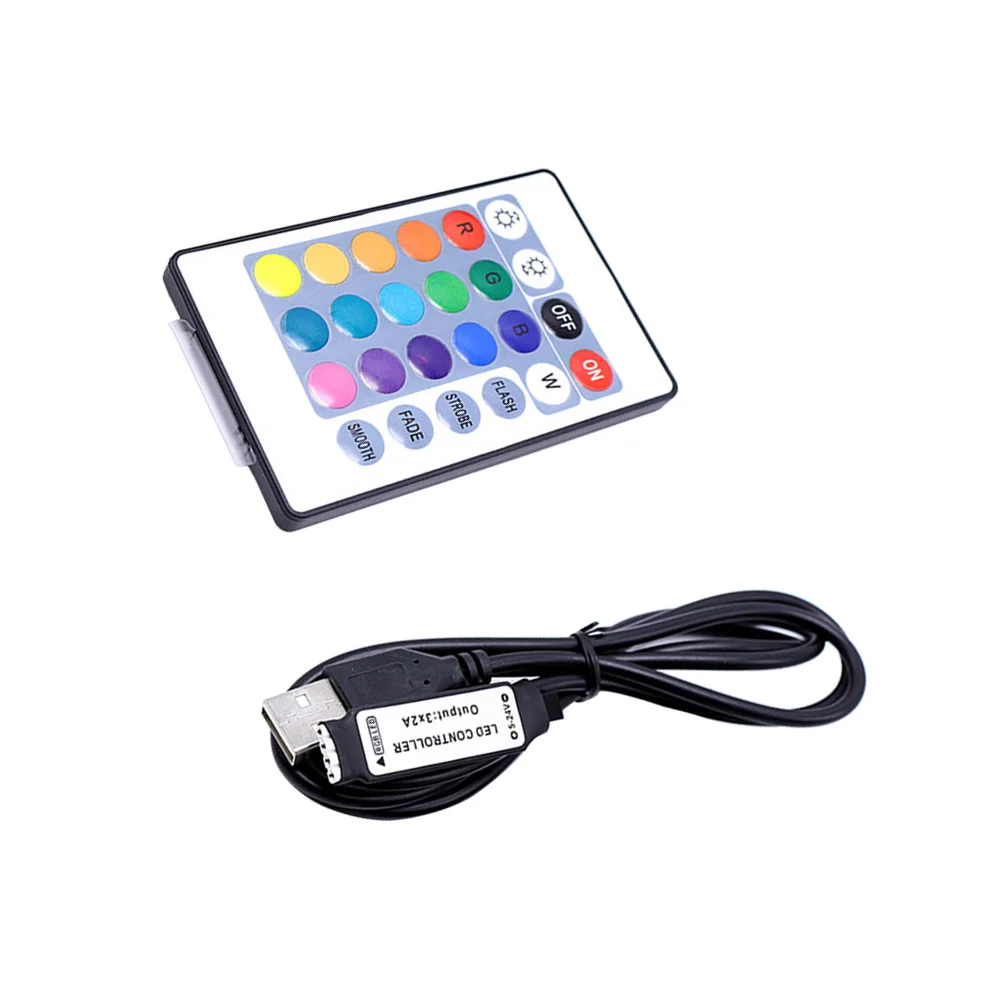 2pcs Led Controller Rgb Remote Control For String Light Wireless Adjust Light Mode Speed Powered Controller