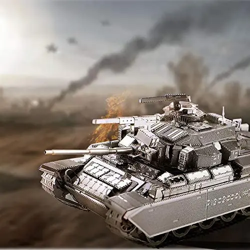 Piececool-rompecabezas 3D de METAL para adultos o adolescentes, T-90A de tanque militar, DIY, modelo de Metal, Kit de proyecto de construcción, gran regalo