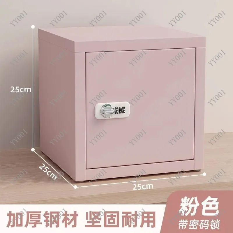New Ins Small Iron Locker with Password Office Home Desktop Storage Data Cabinet