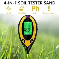 Allsome 2023 Digital 4 in 1 Soil PH Meter Moisture Monitor Temperature Sunlight Tester for Gardening Plants Farming