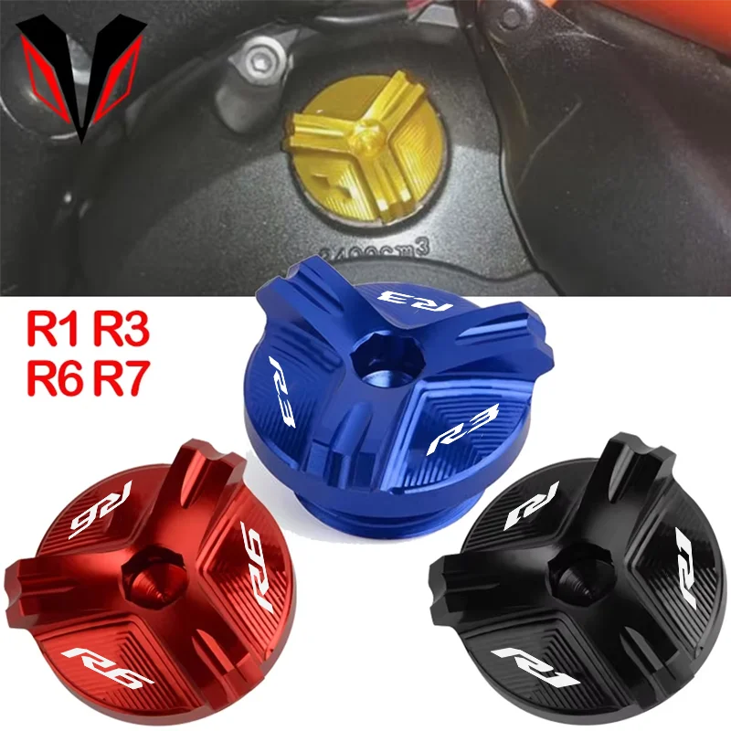 For YAMAHA R6 YZF R7 2021 2022 YZF-R1 1998-2020 YZF-R3 YZF-R6 R6S 2006-2021 Motorcycle CNC Engine Oil Filler Cap Plug Screw