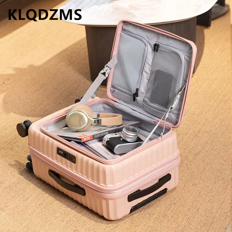 KLQDZMS-maleta de viaje de mano, caja de embarque de PC, 20 ", 24", 28 pulgadas, gran capacidad, Maleta de carro, equipaje multifuncional ABS + PC