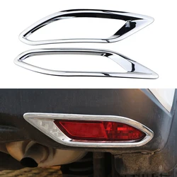 For Honda HRV HR-V Vezel 2014 2015 2016 2017 2018 Chrome Rear Reflector Fog Light Lamp Cover Sticker Decoration Trim Accessories