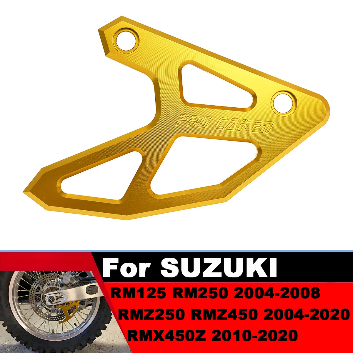 

Motorcycle Rear Brake Disc Adapter Guard Protector Cover For Suzuki RM125 RM250 RMZ250 RMZ450 RMX450Z RM 125 250 04-20 Dirt bike