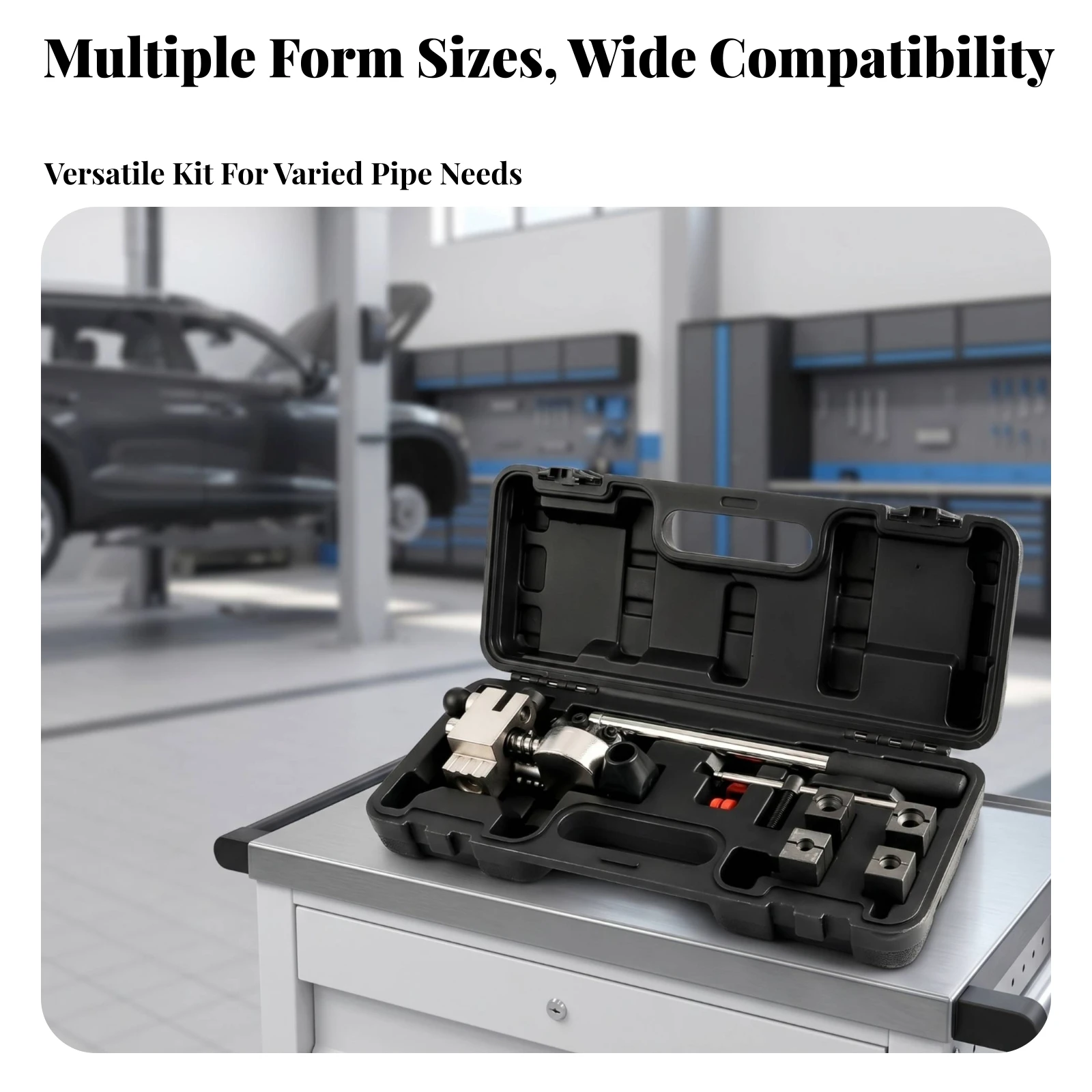 8 Pieces Double Flaring Tool Fitted Interior Handle Brake Pipe Reamer Kit Brake Line Flaring Kit view 2