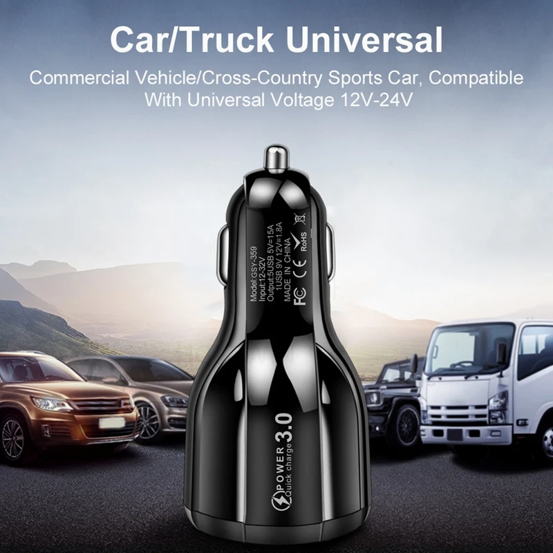 5 Ports USB Car Charger Quick Charge 3.0 Fast Car Lighter For Samsung Huawei Xiaomi Iphone Car Charger QC 3.1