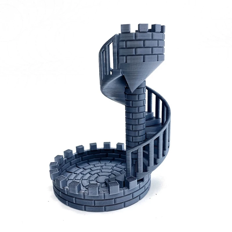 3D Printing Creative Dice Tower Castle Stair Model Sculpture High Beauty Castle Stair Ornament Suitable for Birthday Gifts