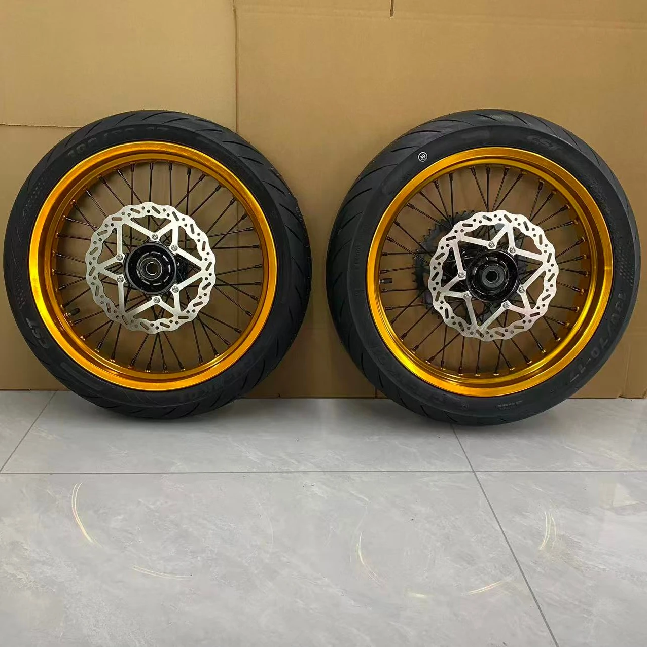 Ultra Bee Customize Wheel Kit Ultra Bee 17inch Rear Front Wheels Aluminum Alloy Sur-ron 17inch Wheel With Disc And Sprocket