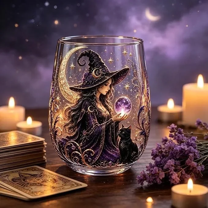 New Witch Festival Party Glass Cup Halloween Home Decoration Glass Cup Water Bottles for Girls m 3
