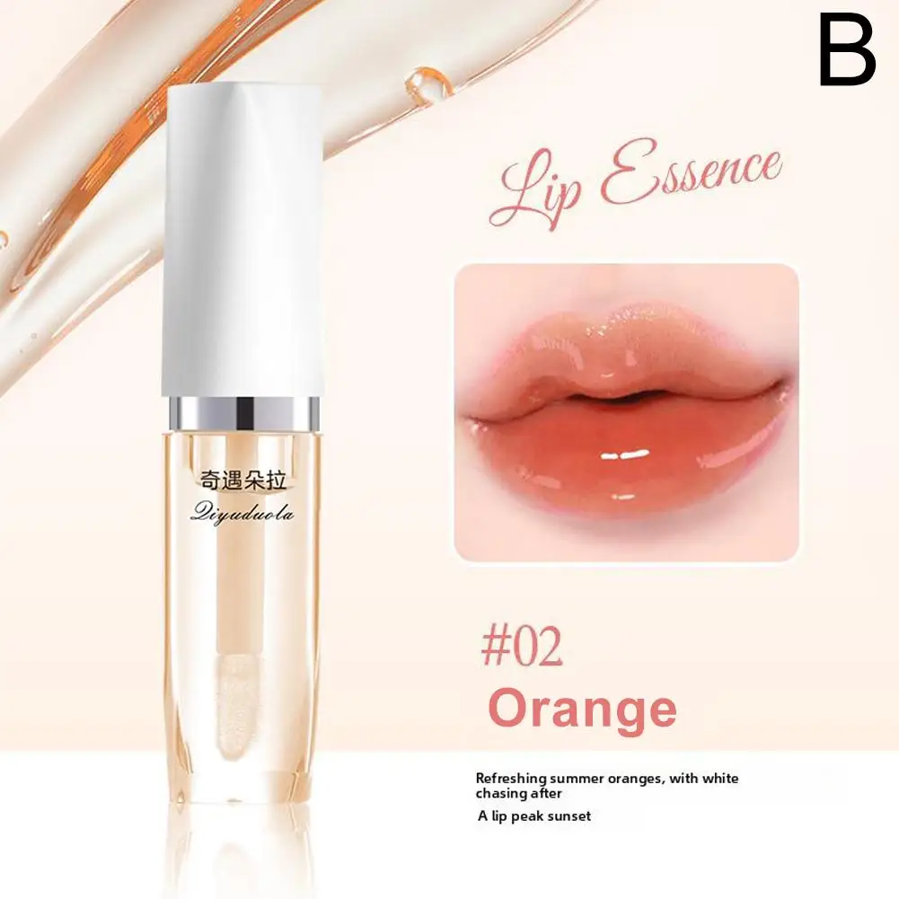 4ML Crystal Jelly Transparent Flower Lipstick Thermostatic Lips Moisturizing Balm Lip Color-changing Smooth Cosmetics W3C5