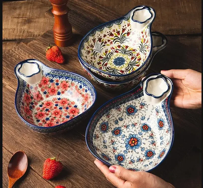 

Тарелка для пельменей с полировкой уксуса, керамическая посуда, разделенная салатница для овощей