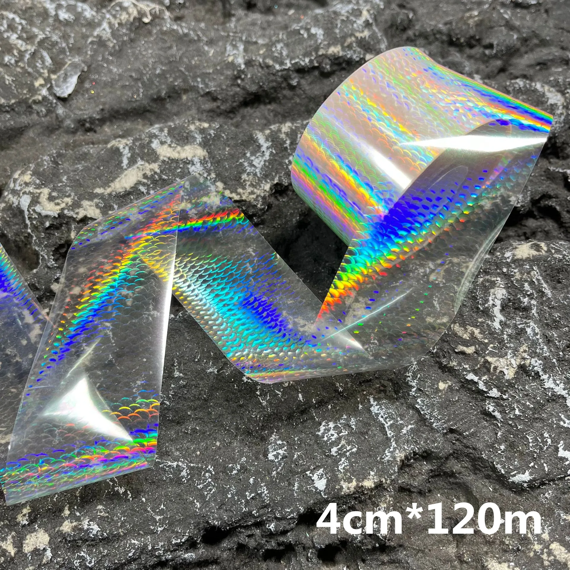 120m Klar Fisch Skala Laser Nagel Folien für Metall Transfer Papier Laser Maniküre Chameleon Wraps Auroral Nagel Dekorationen