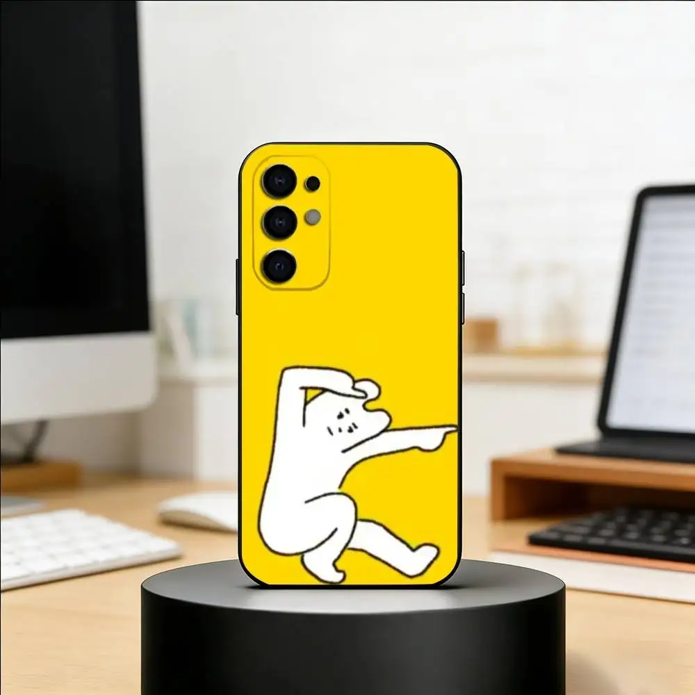 Happy Rabbits Party Phone Case Black Silicone Soft For Samsung S25,S24,S21,S22,S23,S30,Ultra,S20,Plus,Fe,Lite