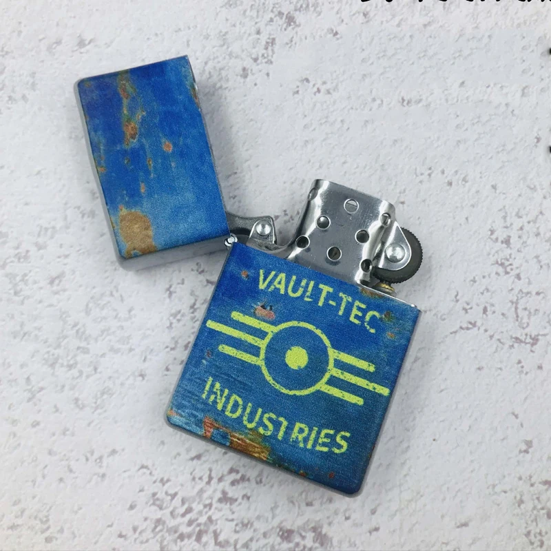 New Creative Personalized Paint-Coated Fuel Lighter, Classic Wheel Flint Ignition,  Men's Gift Custom Pattern