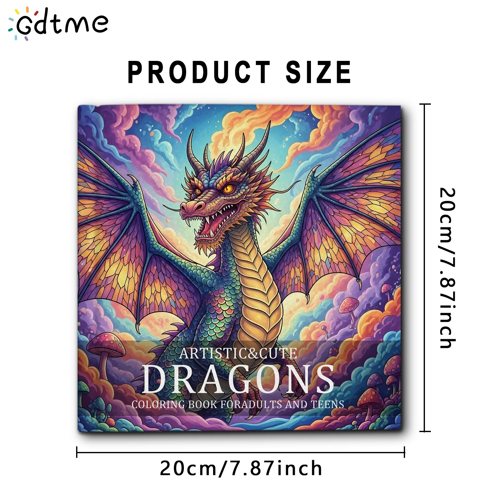 Künstlerisches Drachen-Malbuch, aufwendige und entspannende Designs für Erwachsene, Aktivitätsbuch zur Stresslinderung und Achtsamkeit – Detail 4