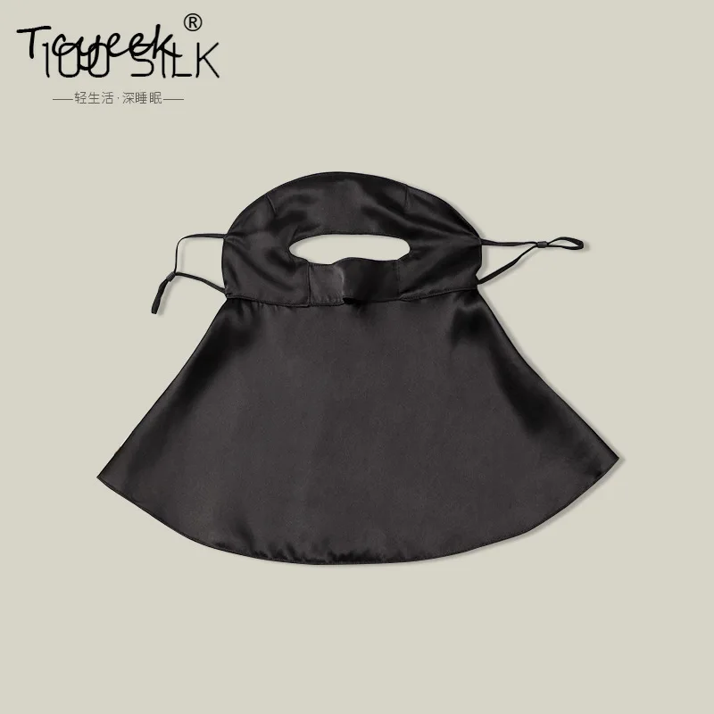 Tcyeek, 19MM 100% Máscaras de Seda Real, Proteção UV Protetora Solar Feminina, Máscara Facial Respirável à Prova de Poeira, 2024 Verão A47720QC