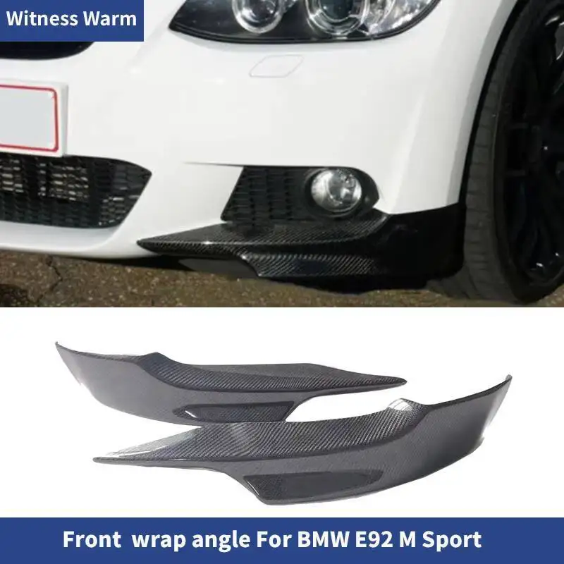 

Carbon Fiber Car Front wrap angle Bumper Apron Splitter For BMW E92 M Sport Bumper 2005-2009