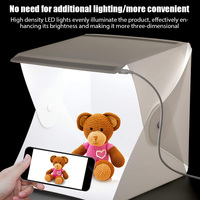 Folding Lightbox Portable Photography LED Photo Studio Tent LED Softbox 6color Background Kit USB Mini Light Box For DSLR Camera
