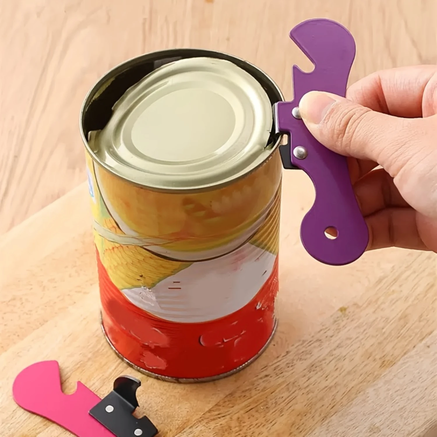 Durable & Portable Stainless Steel Can Opener  Perfect for Safe, Easy Outdoor Meals & Versatile Kitchen Use, Keeping Food Fresh