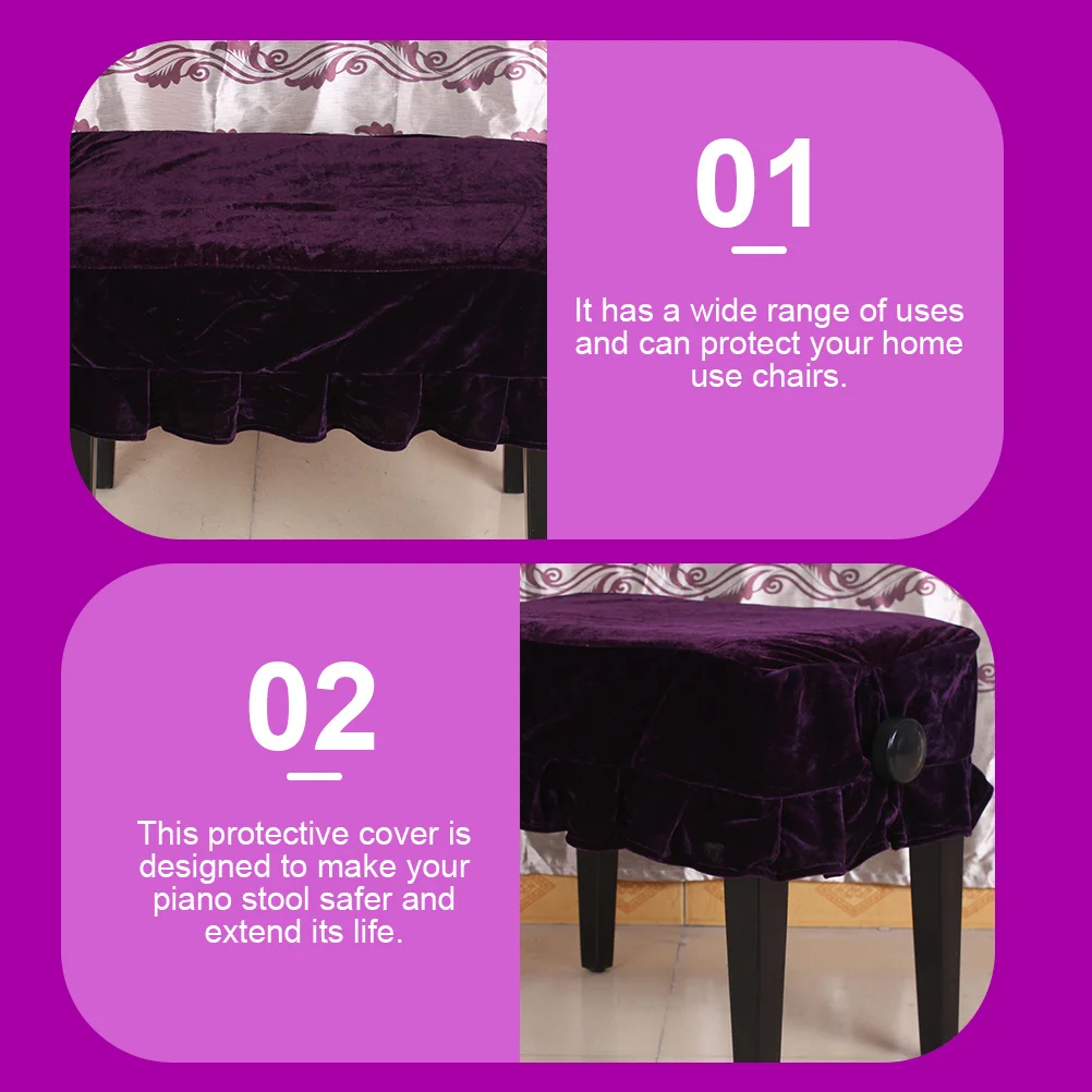 

For Chair Seat Covers Seat Stretch Stool Covers Protective Chair Piano Stool Piano Bench Cover Furniture Cover