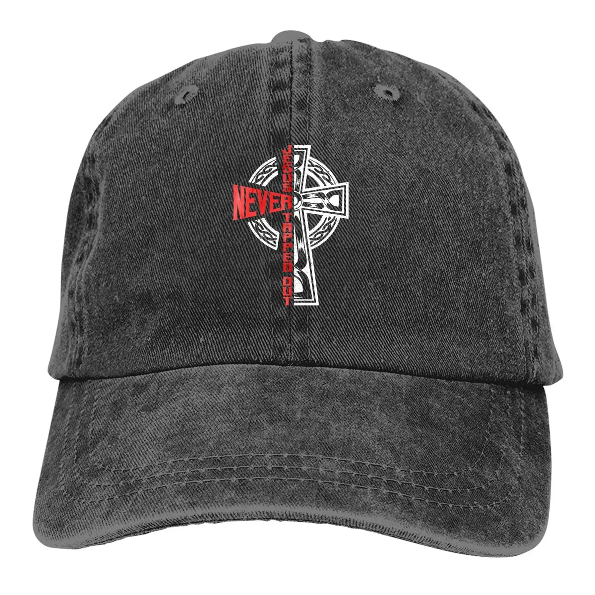 Summer Cap Sun Visor Jesus Never Tapped Out Christian Faith Hip Hop Caps Jesus Christ Cowboy Hat Peaked Hats