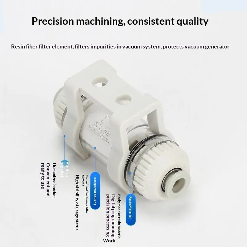 Pneumatic Vacuum Filter ZFC100-06B ZFC200-08B SMC Type Negative Pressure Air Filter For Pneumatic System
