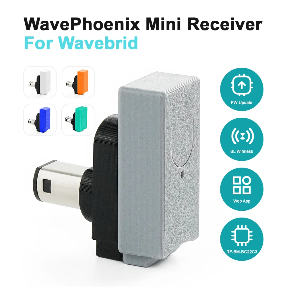 Bezprzewodowy odbiornik WavePhoenix do kontrolera Nintendo WaveBird, kompatybilny z GameCube i Wii (RVL-001) — zdjęcie produktu 7