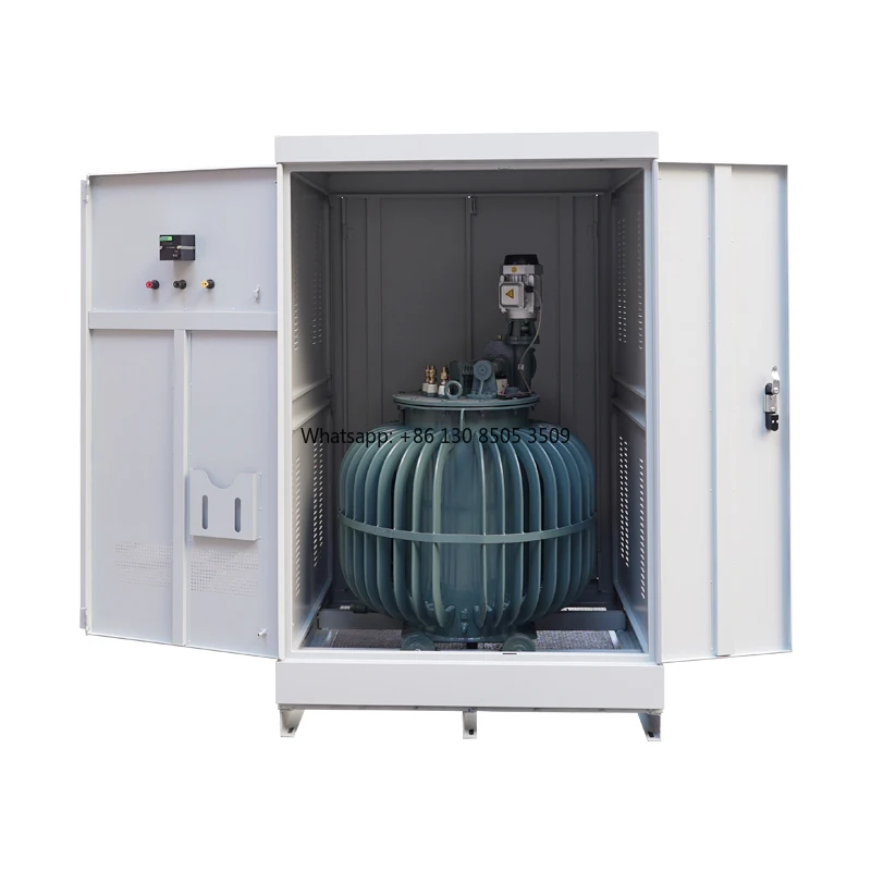 Custom TSJA 50KVA Voltage Regulator Three Phase Oil Immersed Induction LCD Display Variac Transformer for Industry Use