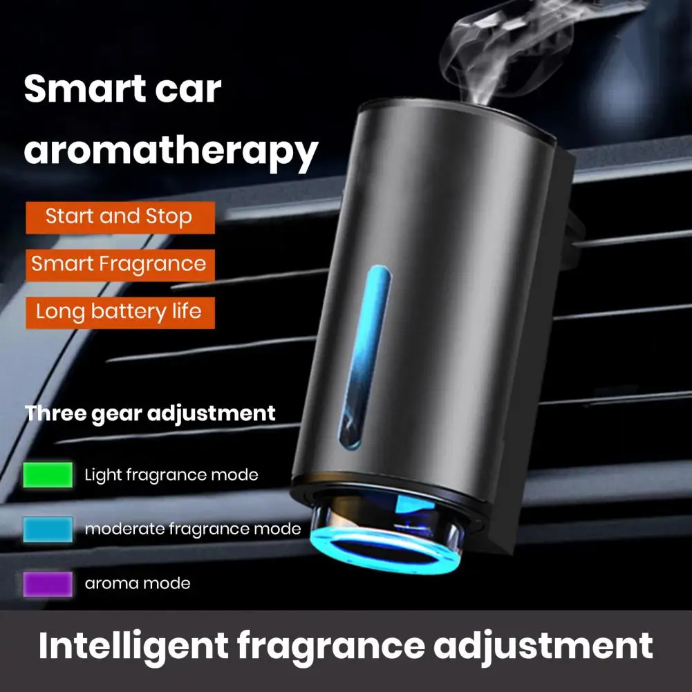 Car Air Freshener Rechargeable Car Fragrance Dispenser Ultrasonic Atomizer Car Air Freshener with Adjustable for Aromatherapy