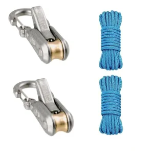 Touwbindgereedschap en spanner met rolspanner, robuuste intrekbare gesp met accessoirekabel, geschikt voor kamperen