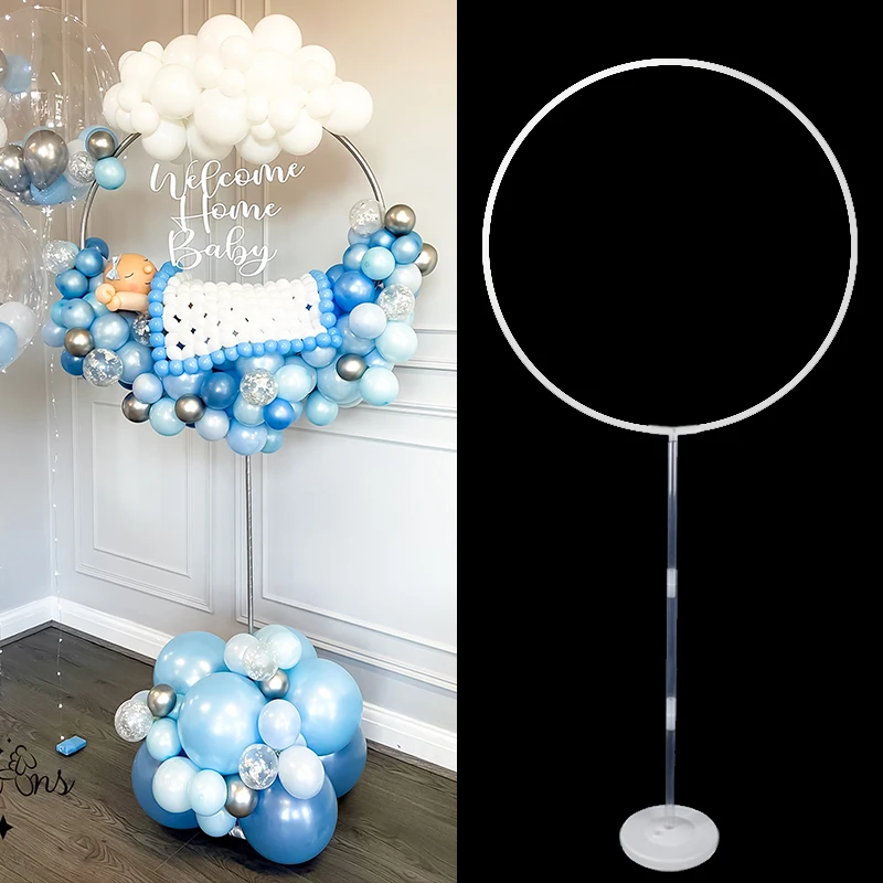 1/2set Round Balloons Stand Holder Plastic Balloon Arch Hoop wreath Ring Birthday Wedding Party Baby Shower Balloon Decorations