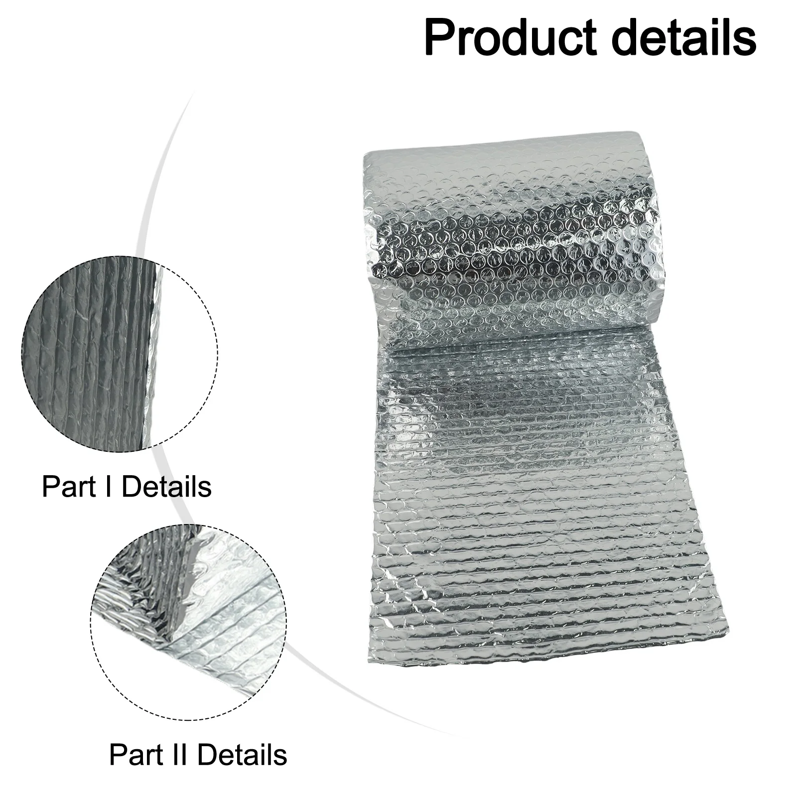 

Double Layer Aluminum Foil 20cm X 5m Bubble Foil Insulation Easy Installation Fireproof Heat Resistance For Insulation Purposes