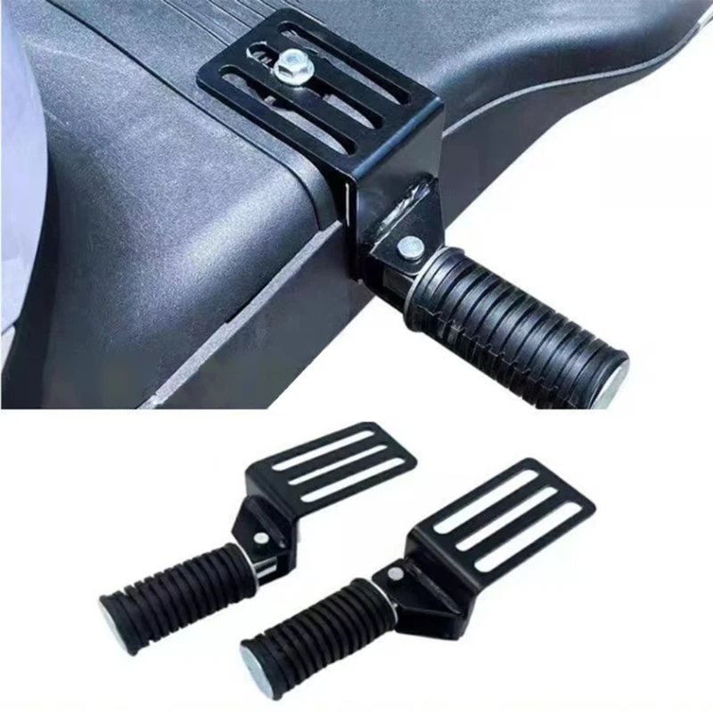 H3CE Heavy Duty Iron Foot Pegs For Motorcycles Collapsible Cylindrical Design Quick Installation for Multiple Models 1 Pair