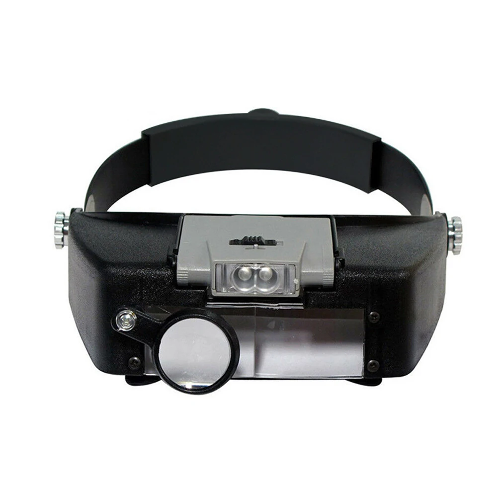 Wearing Style Glasses Loupe Headband Magnifier 1.5X 3X 6.5X 8X Magnifier with LED Work Light for Lens Illuminated Magnifier